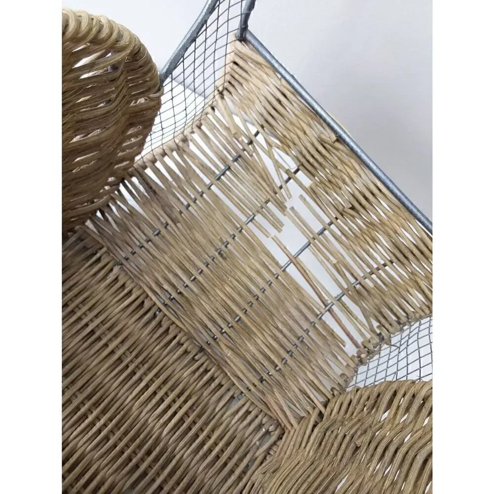 Basket Teapot-shaped Rattan and Metal